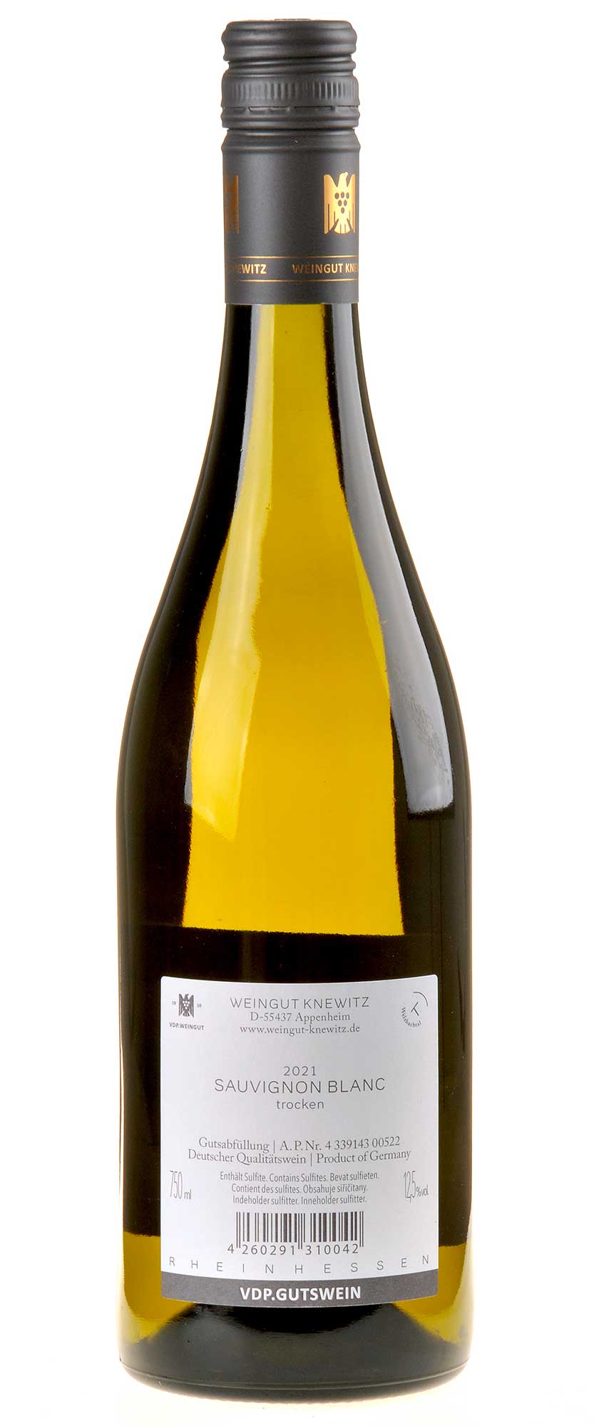 Weingut Knewitz Sauvignon Blanc 2021 Rücketikett