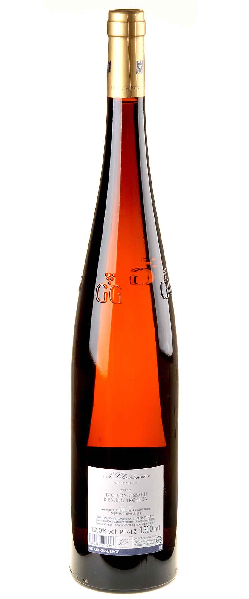 A.Christmann Riesling Idig Großes Gewächs 2022 Magnum Rücketikett
