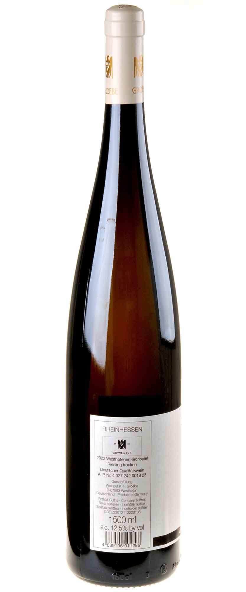 K.F. Groebe Riesling Kirchspiel GG 2022 Magnum Rücketikett