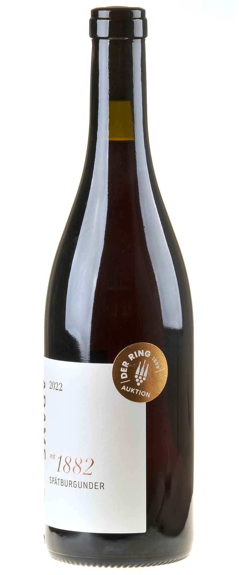 AdamsWein Spätburgunder seit 1882 2022 - Versteigerung Seitenetikett