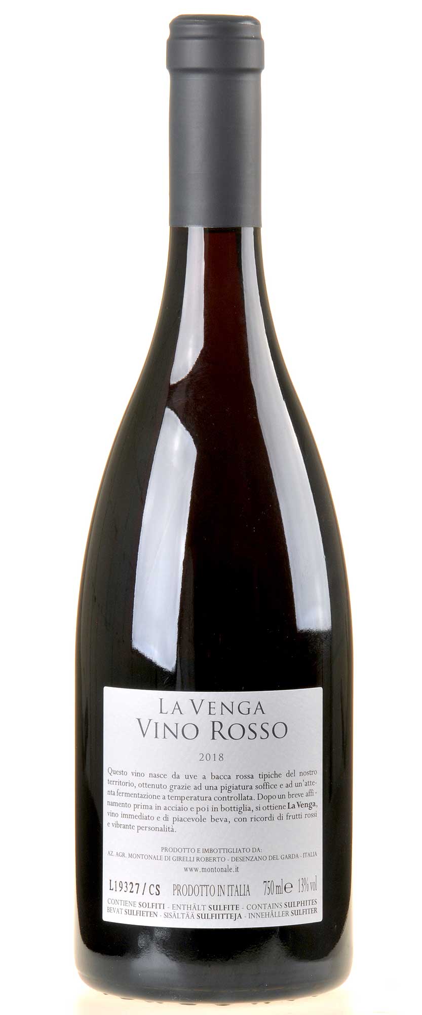 Montonale La Venga 2018 Rücketikette