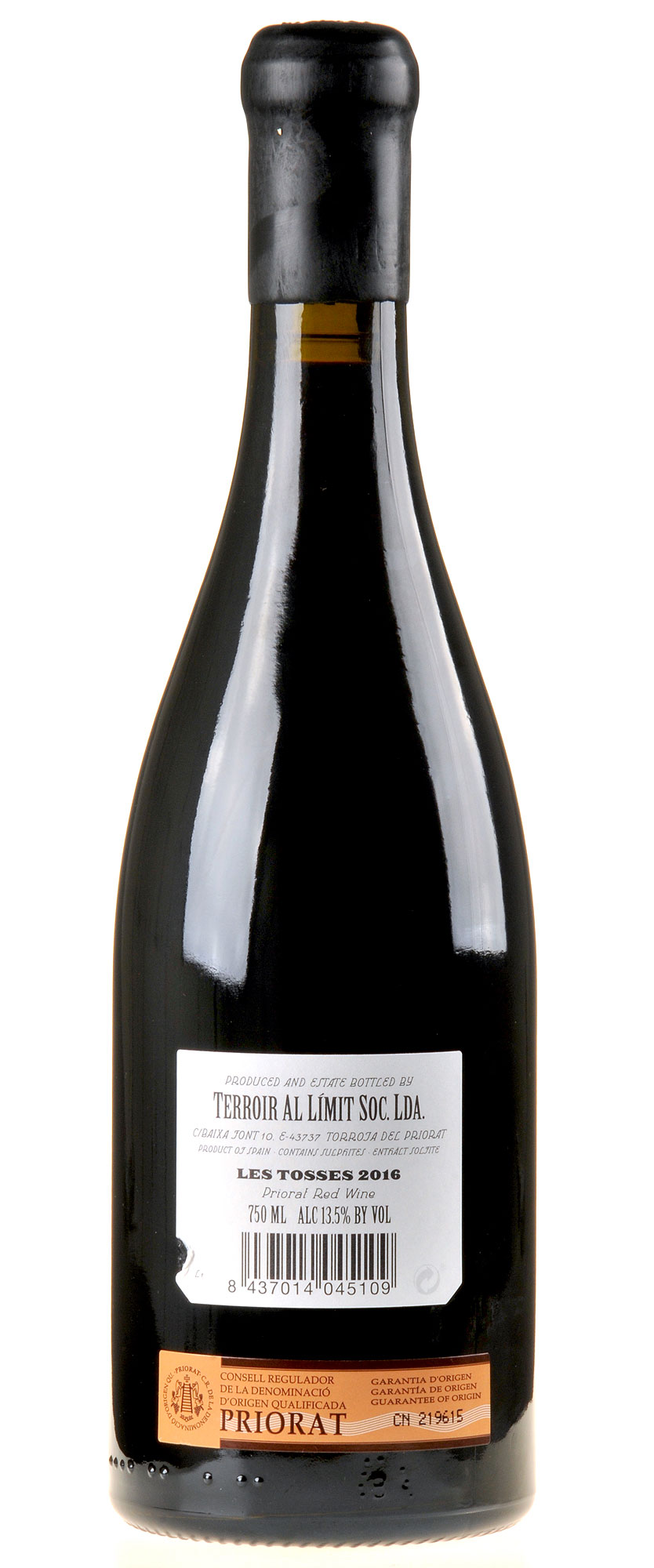 Terroir al Limit Les Tosses 2016 Rücketikette