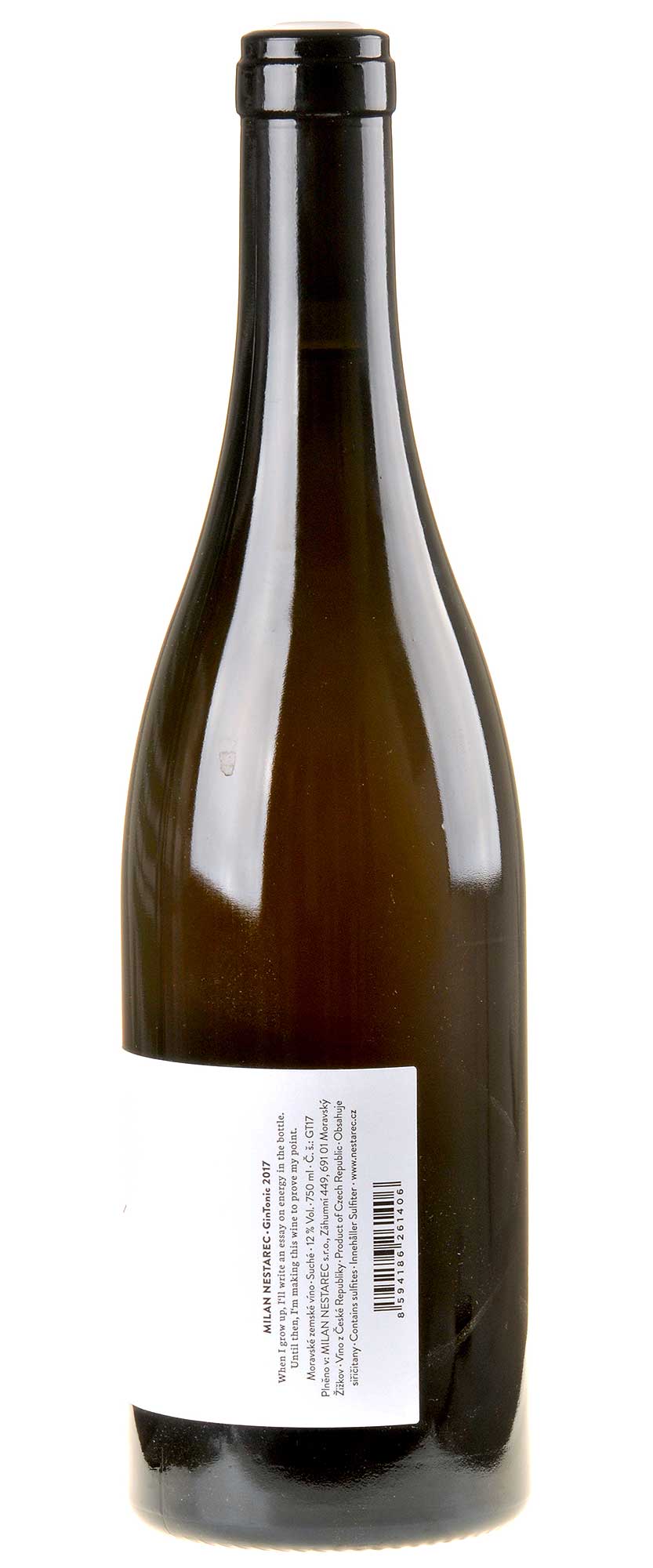 Milan Nestarec Gin Tonic 2017 Rücketikett