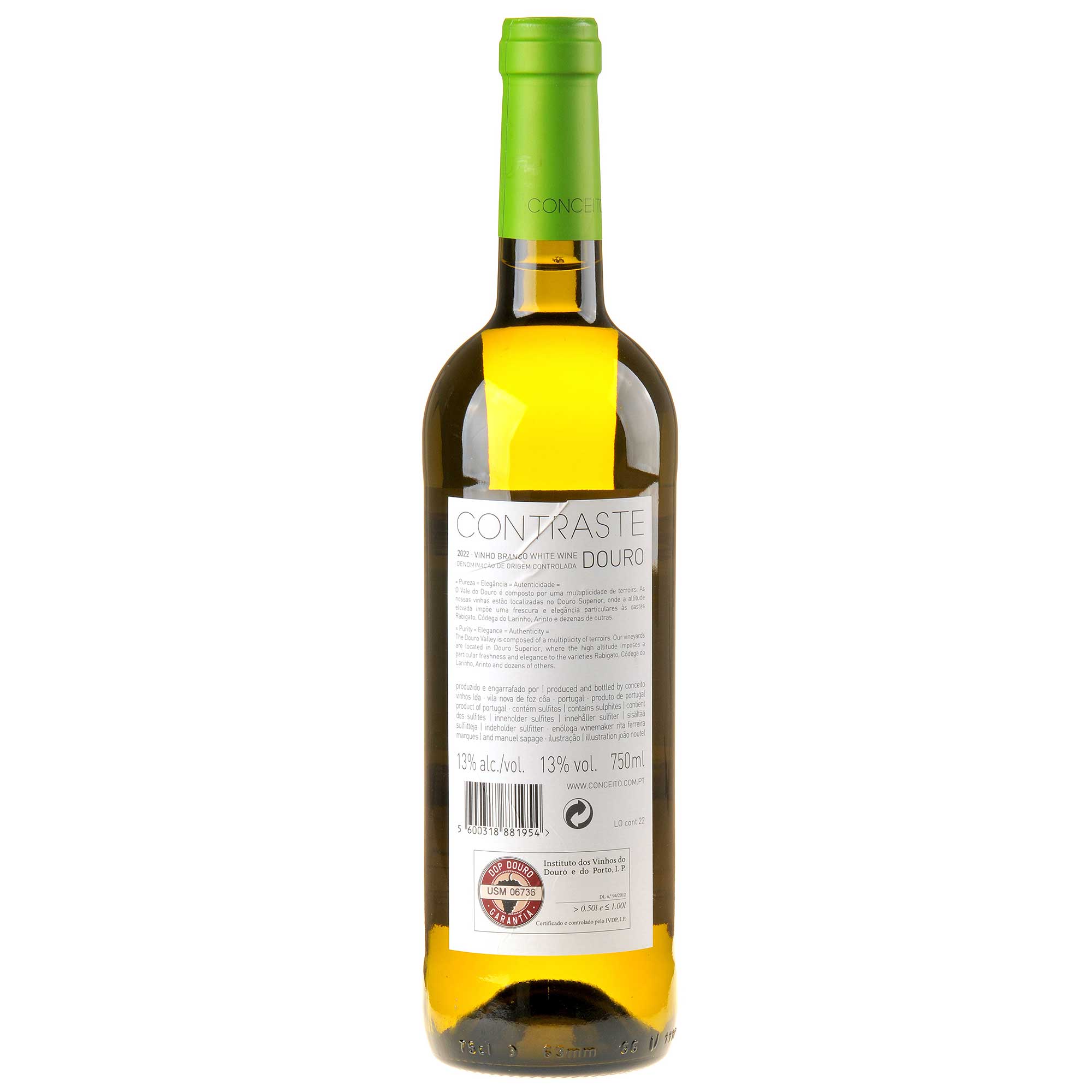 Conceito Vinhos Contraste Douro White 2022 Rücketikett