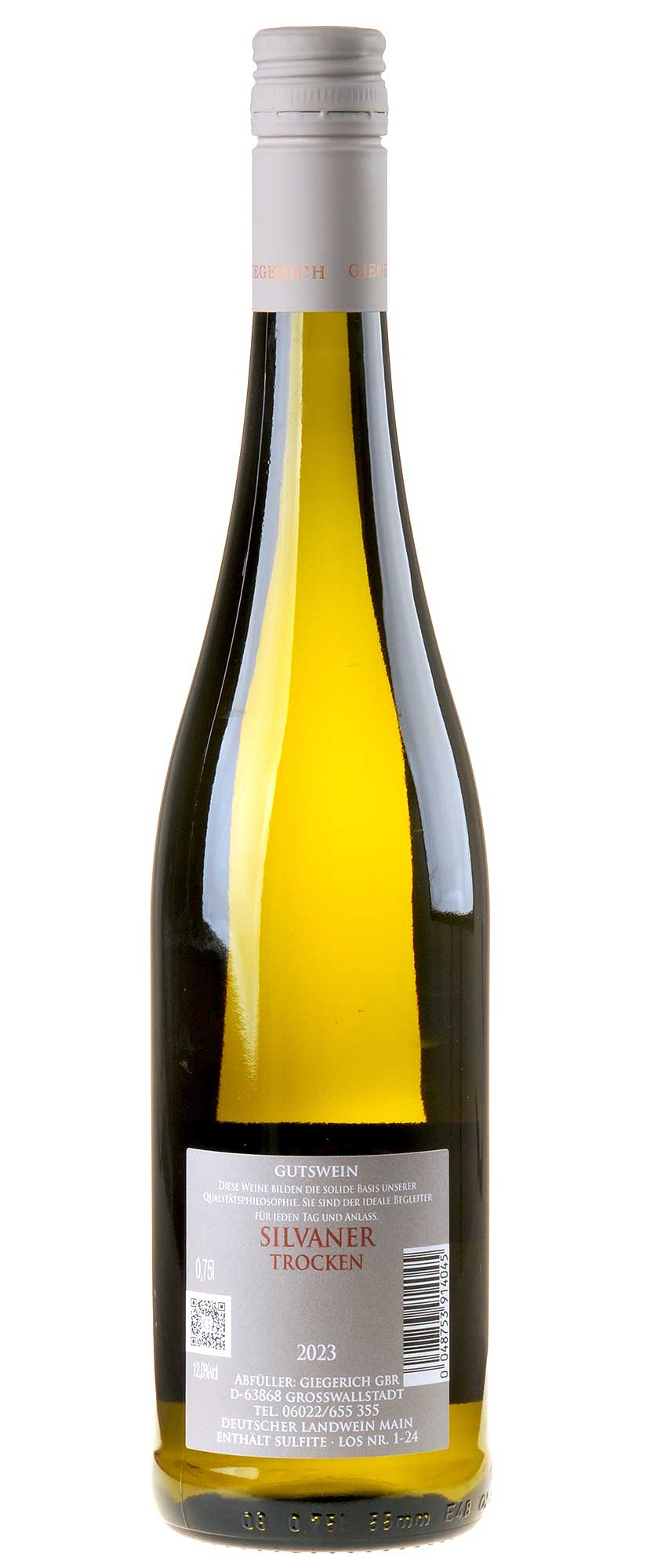 Bild Weingut Giegerich Silvaner 2023 Rücketikett