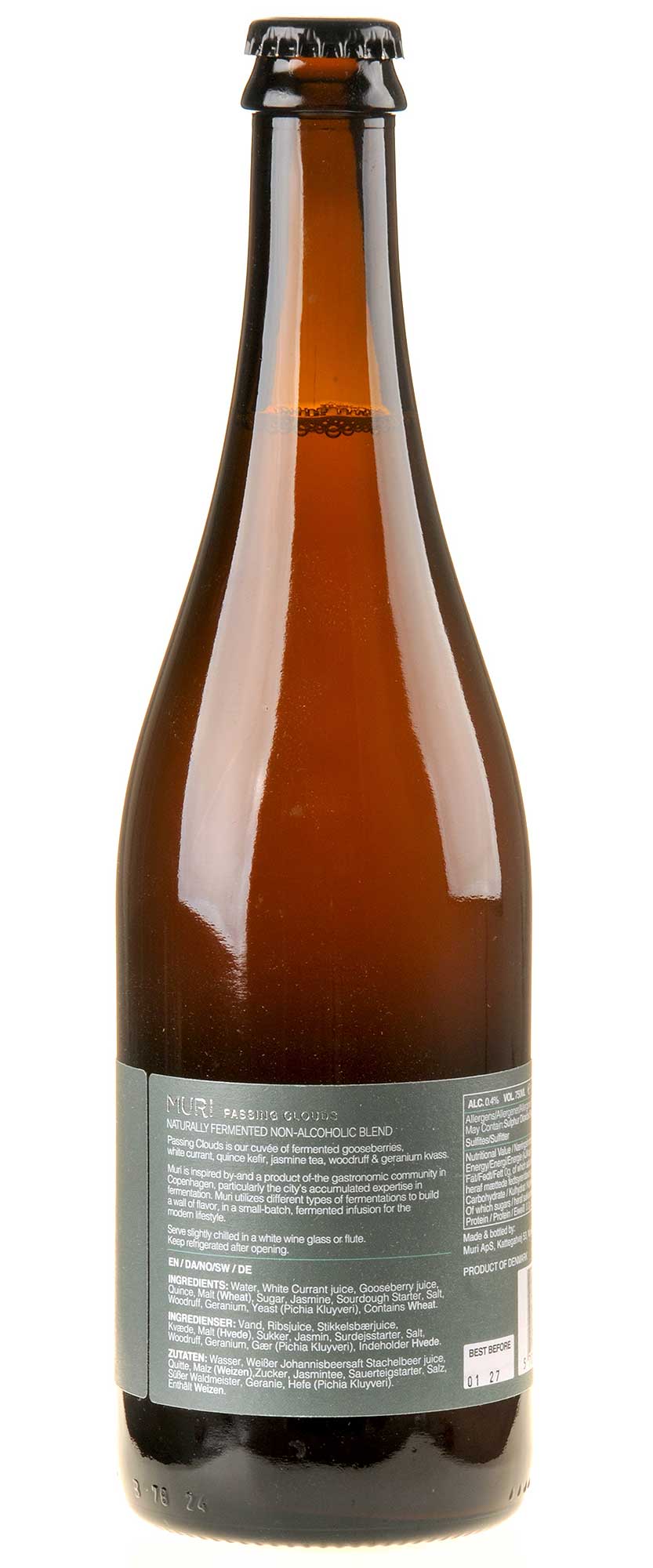 Muri Passing Clouds Sparkling Seitenetikett