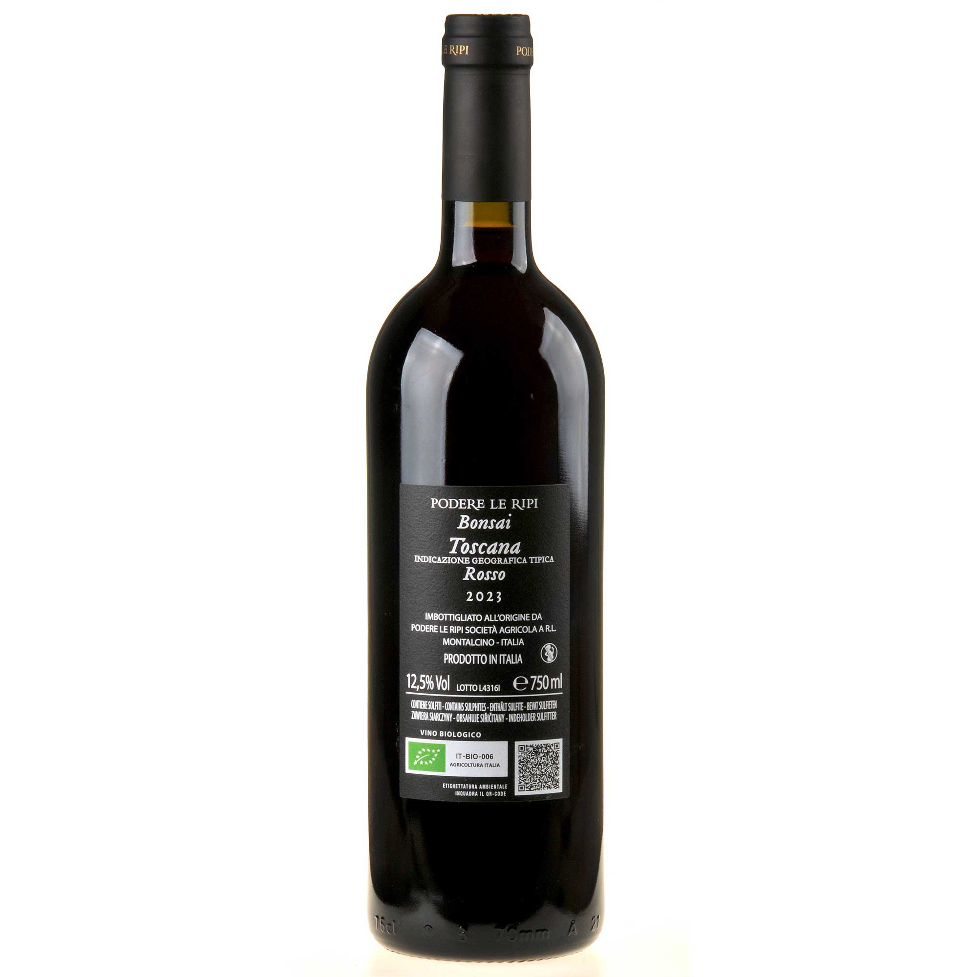 Podere Le Ripi Bonsai Toscana Rosso 2023 Ruecketikett