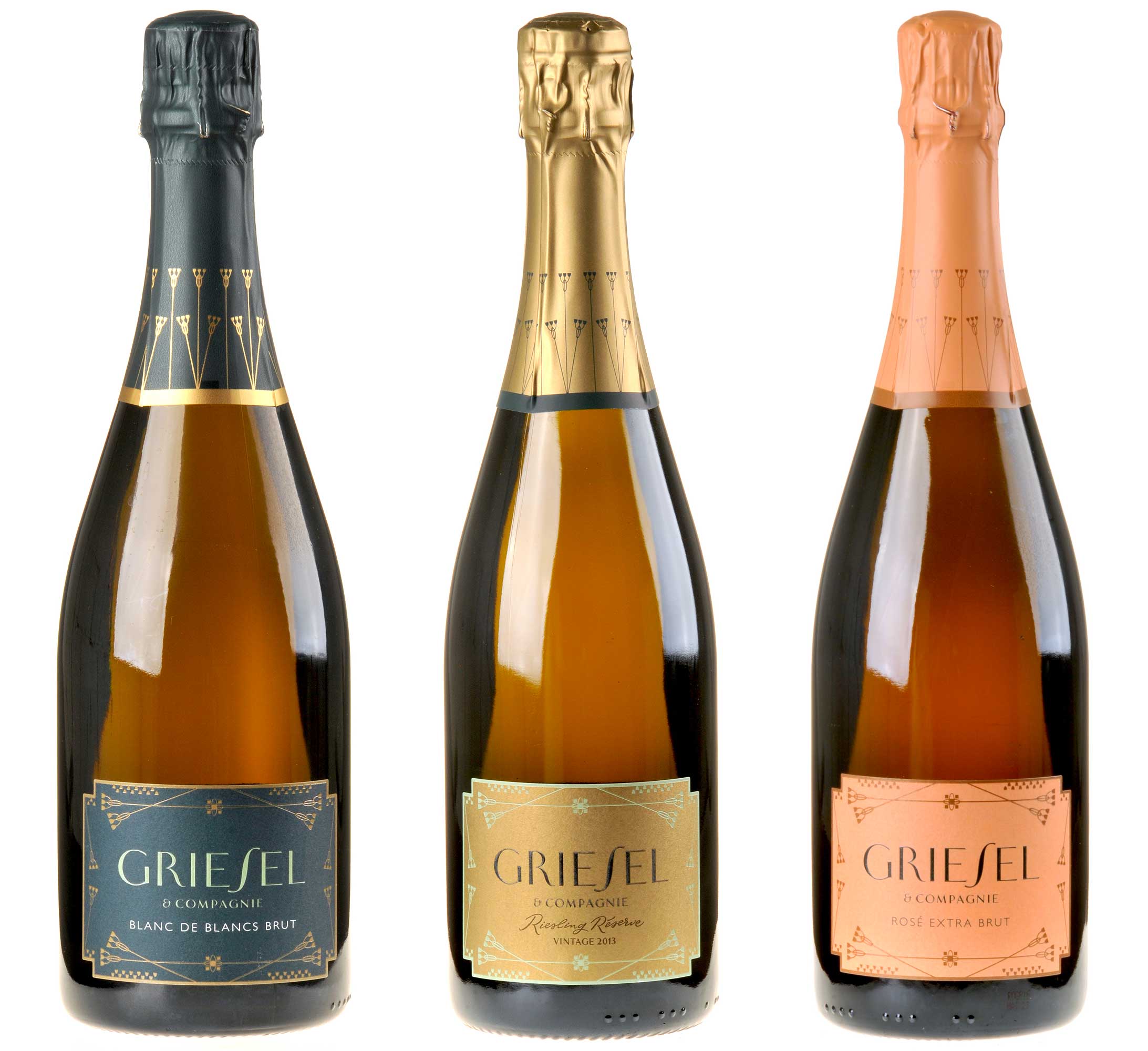 3er-Sektpaket Senkrechtstarter zum vinocentral-Livestream 3 Gläser mit Niko Brandner - Griesel Sekt