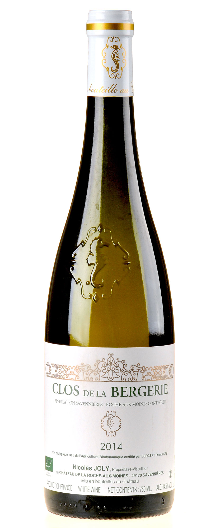 Nicolas Joly Clos de la Bergerie Savennières Bio 2014