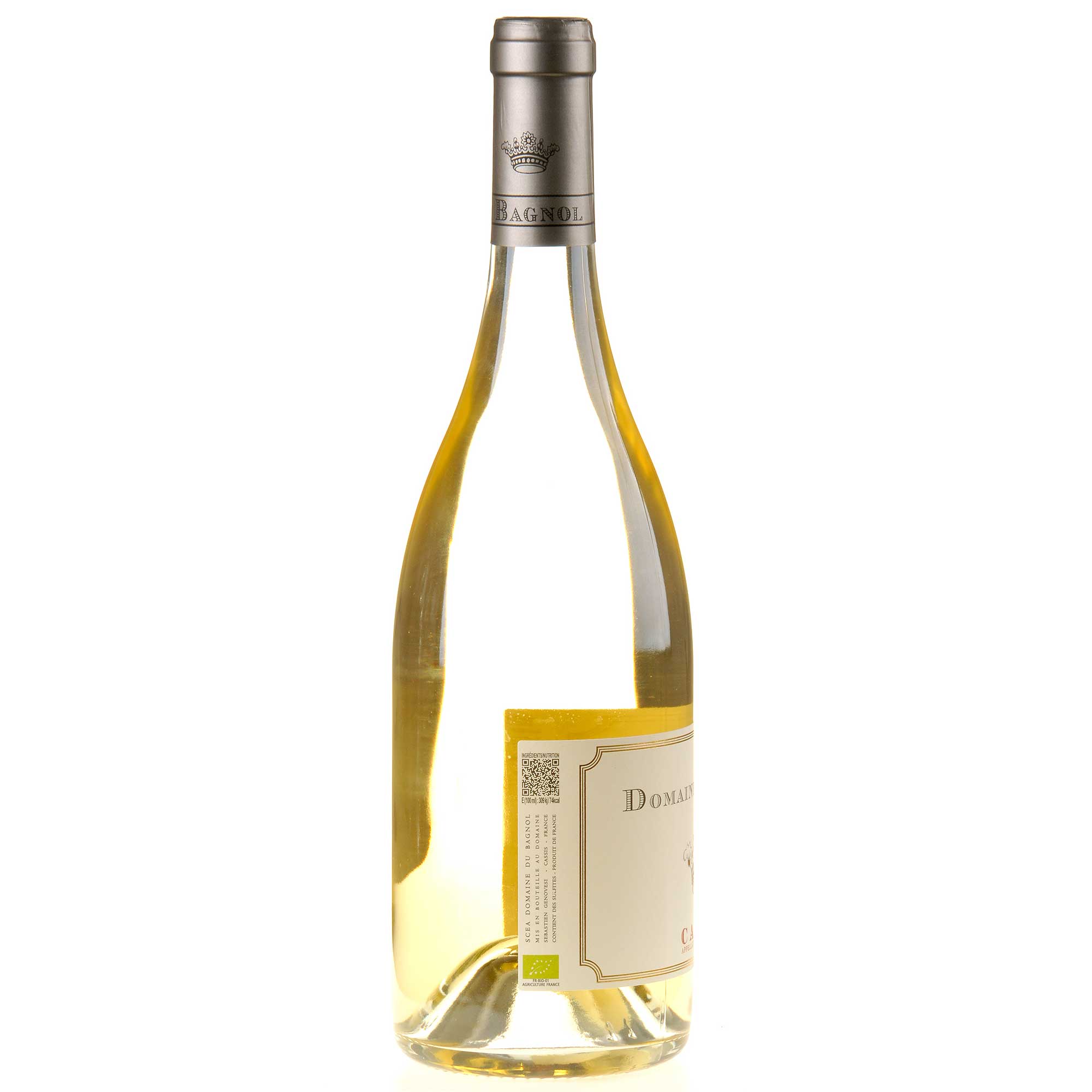 Domaine du Bagnol Cassis Blanc Bio 2024 Seitenetikett