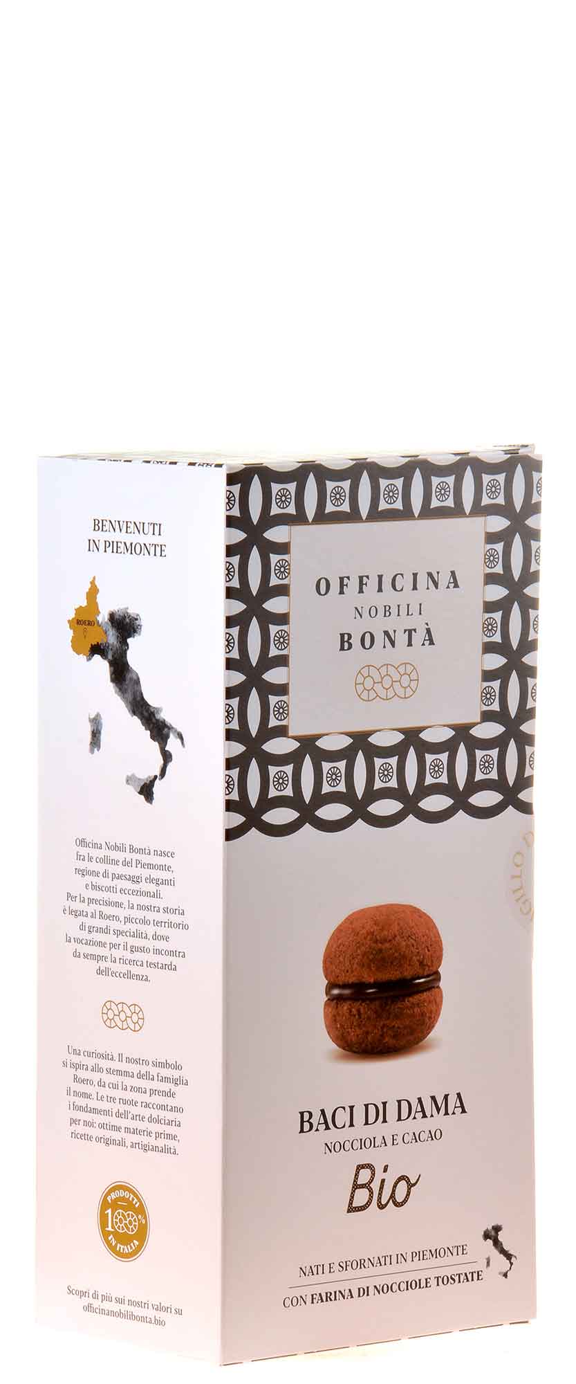 Officina Nobili Bonta Baci di Dama al Cacao e Nocciola Bio 180g Vorderseite
