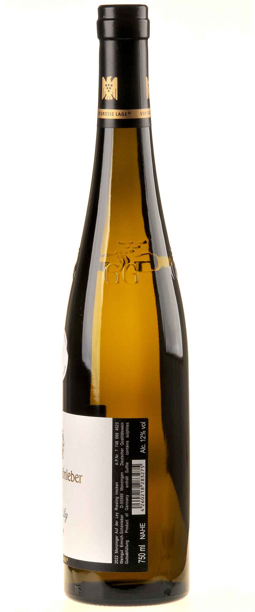 Weingut Emrich-Schönleber Riesling Auf der Ley Großes Gewächs 2022 - Versteigerungswein Rücketikett