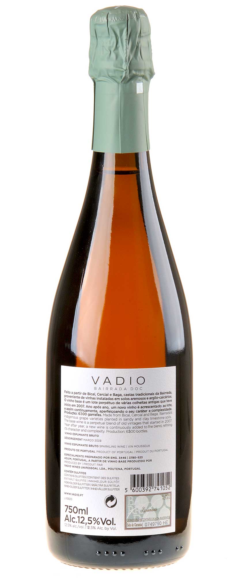 Vadio Perpetuum Solera Branco Brut Rücketikett