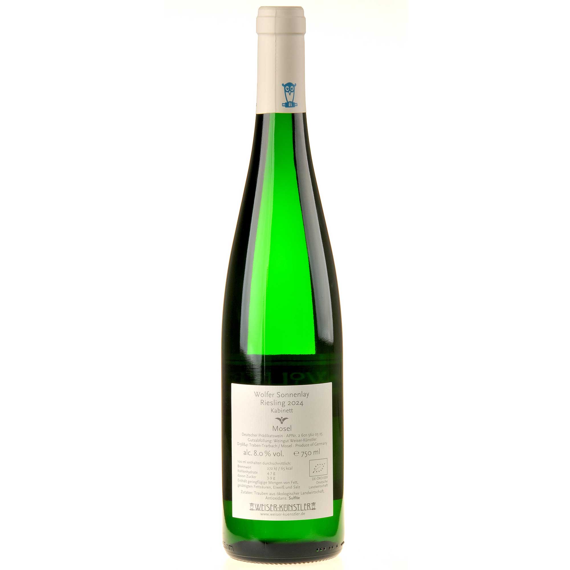 Weiser-Künstler Riesling Wolfer Sonnenlay Kabinett 2024 Rücketikett