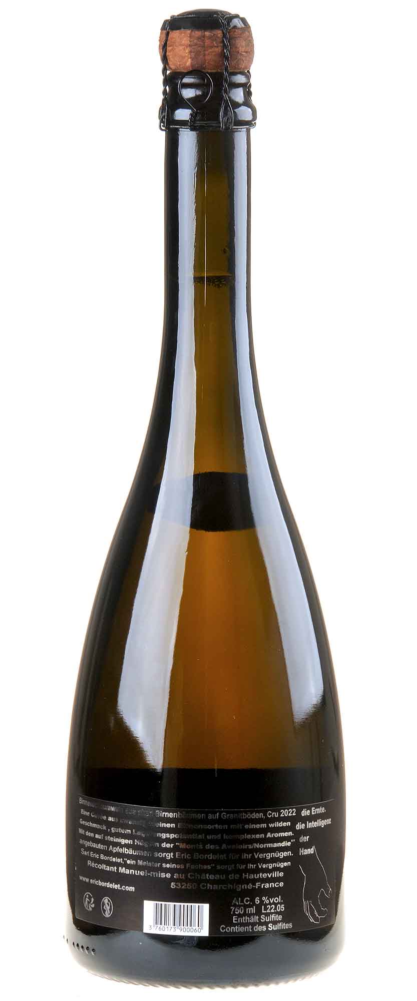 Domaine Eric Bordelet Poiré Granit 2022 Rücketikett