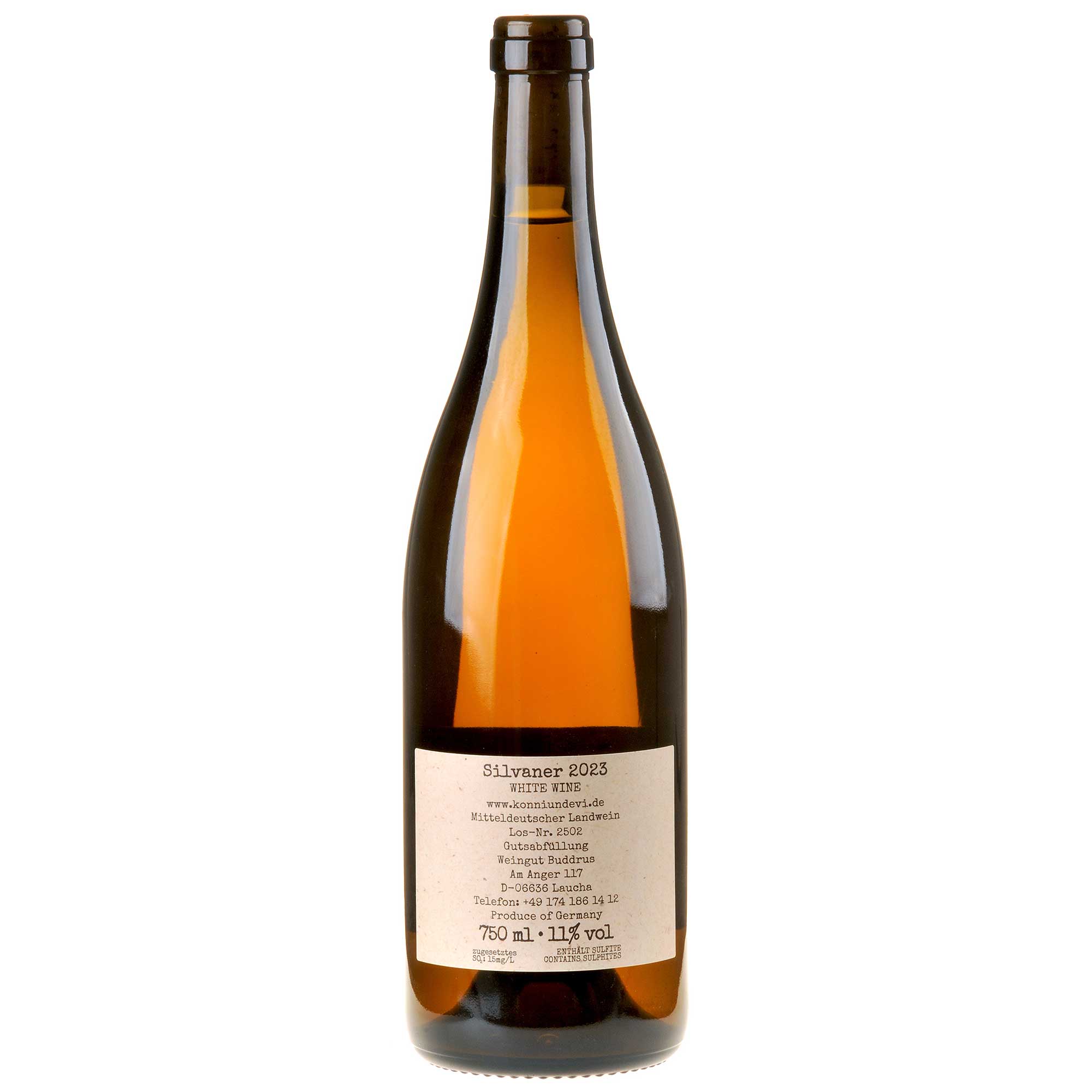 Konni & Evi Silvaner Trias 2023 Rücketikett