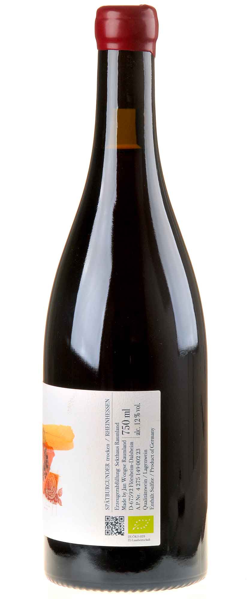 WongAmat Kollektion Spätburgunder Rosengarten Bio 2021 Rücketikett