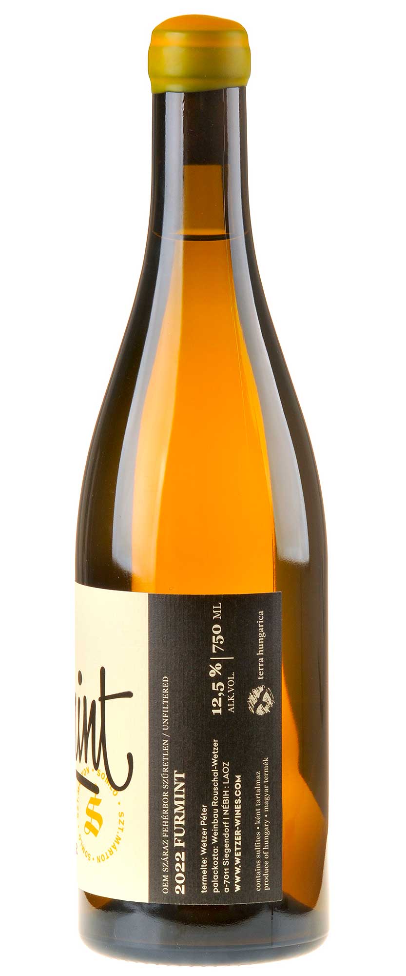Bild Peter Wetzer Furmint Somló 2022 Rücketikett