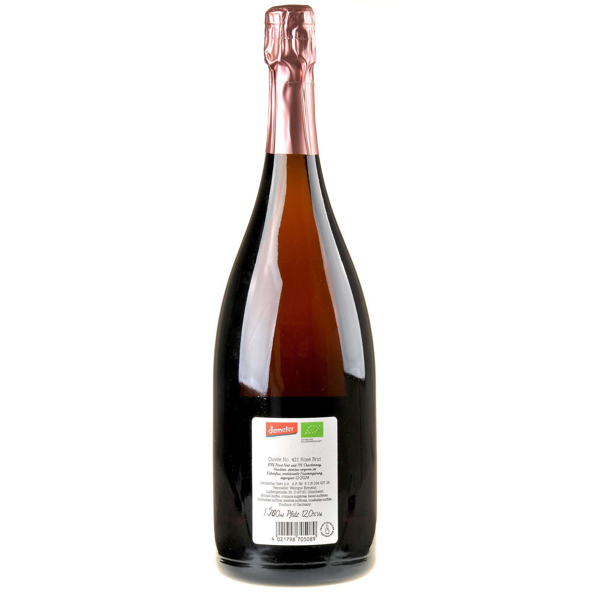 Weingut Eymann Cuvée No. 421 Rosé Brut Bio Magnum Rücketikett
