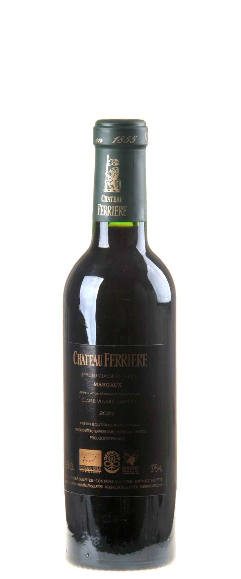 Château Ferrière Margaux 2020 0,375l Rücketikett