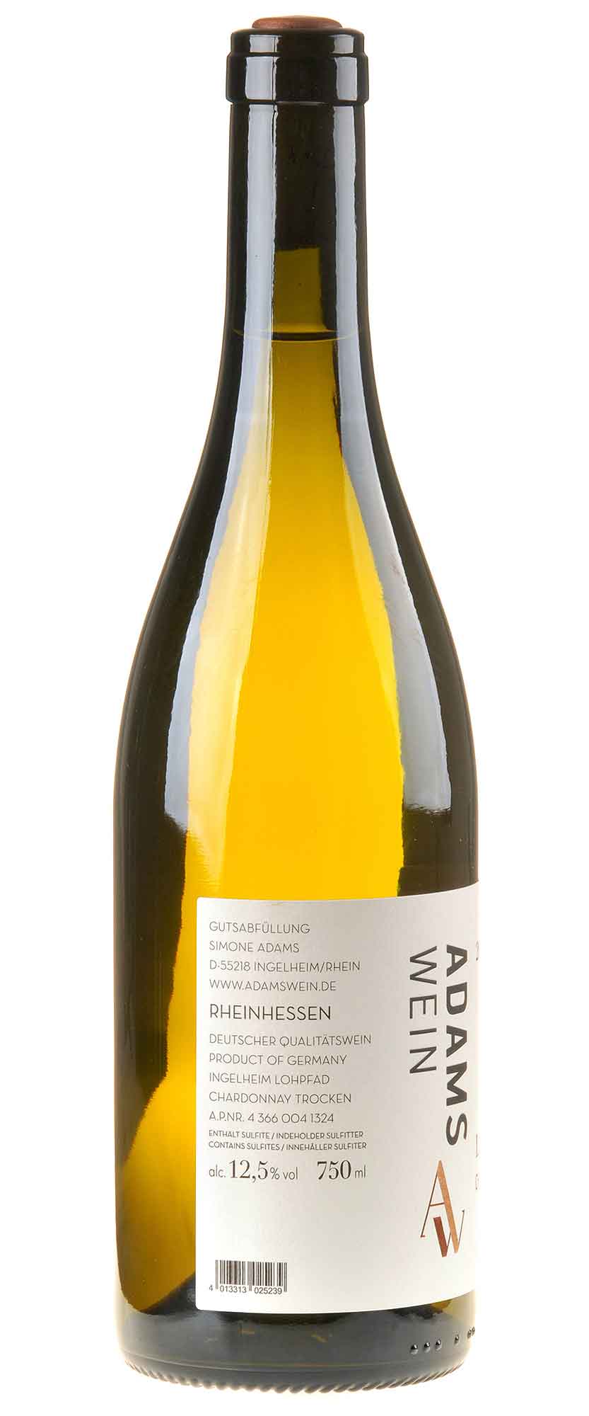 AdamsWein Chardonnay Lohpfad 2023 Ruecketikett