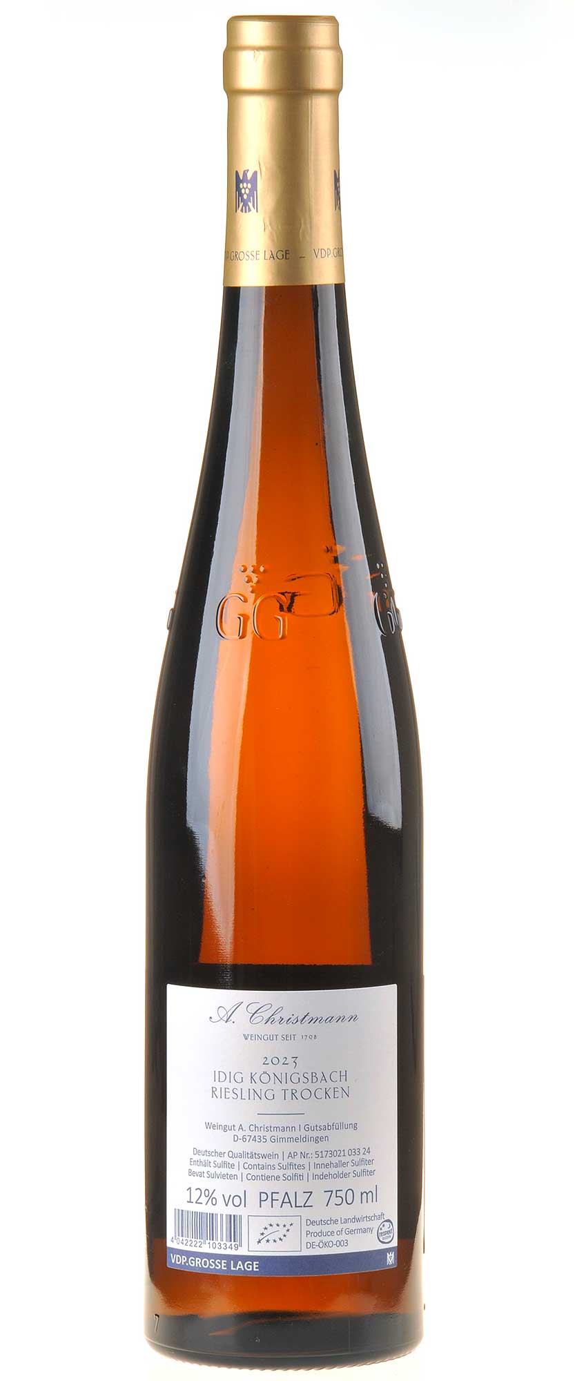 A.Christmann Riesling Idig Großes Gewächs 2023 Rücketikett