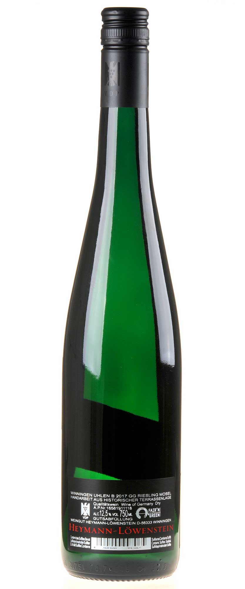 Heymann-Löwenstein Riesling Uhlen Blaufüsser Lay Große Lage 2017 Rücketikett