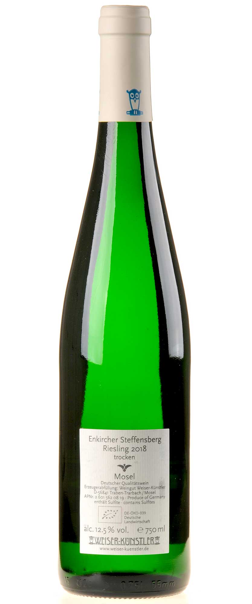 Weiser-Künstler Riesling Enkircher Steffensberg Bio 2018 Rücketikette