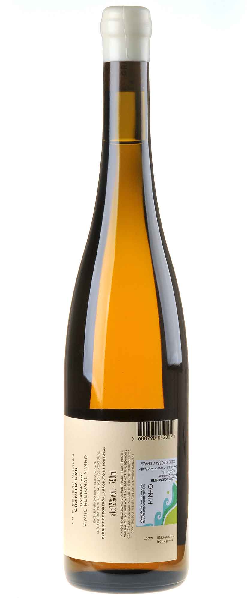 Luis Seabra Vinhos Alvarinho Granito Cru 2021 Rücketikett