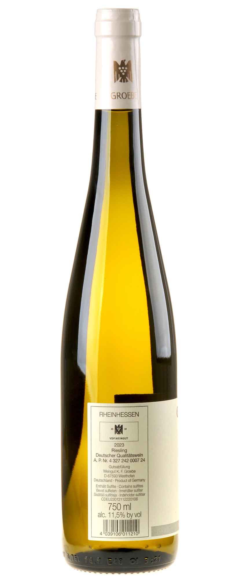K.F. Groebe Riesling 1763 2023 Ruecketikett