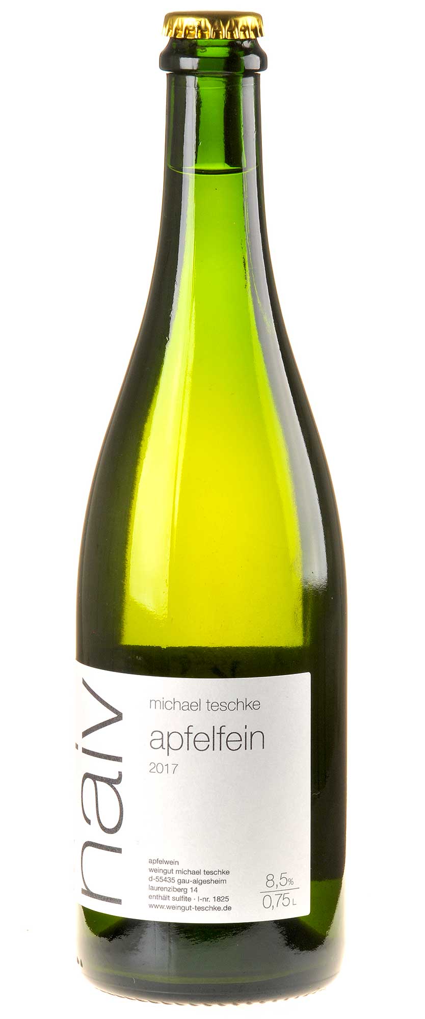 Michael Teschke Quatsch Apfelwein Naive Weine 2017 Rücketikette
