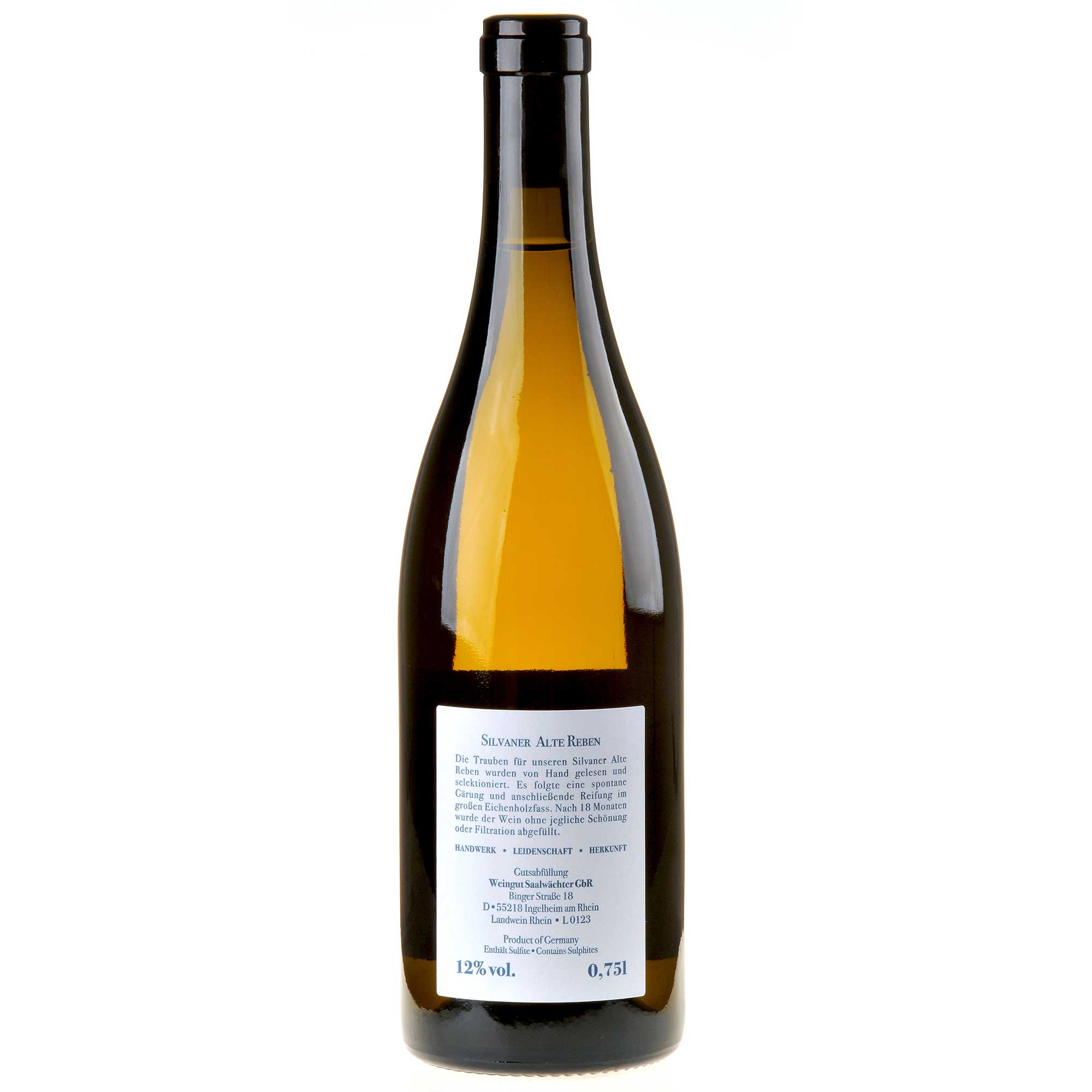 Carsten Saalwächter Silvaner Alte Reben 2023 Rücketikett