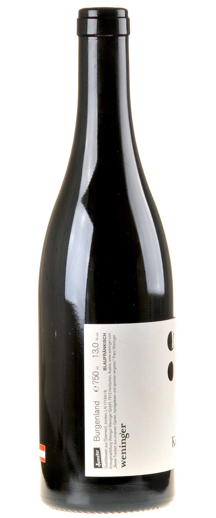 Weingut Weninger Kalkofen Blaufränkisch Bio 2017 Seitenetikette