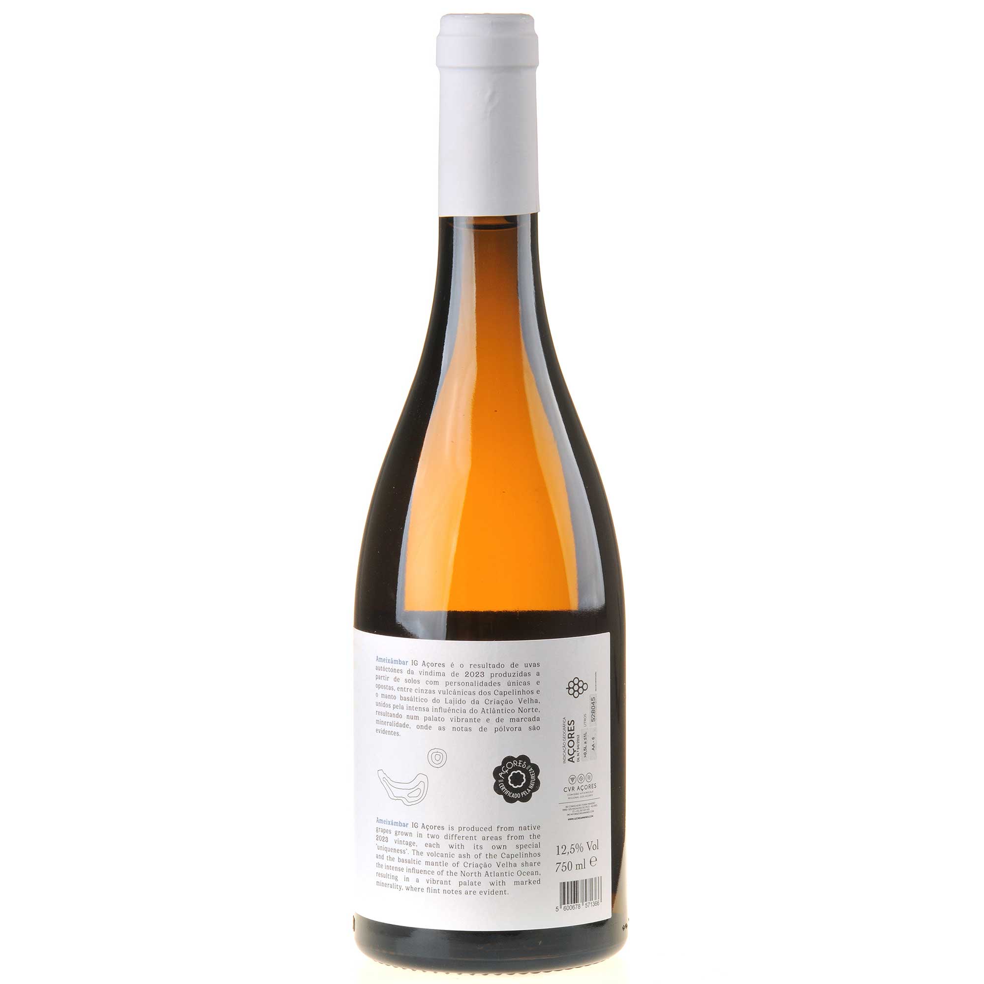 Adega do Vulcão Ameixâmbar Branco 2023 Rücketikett