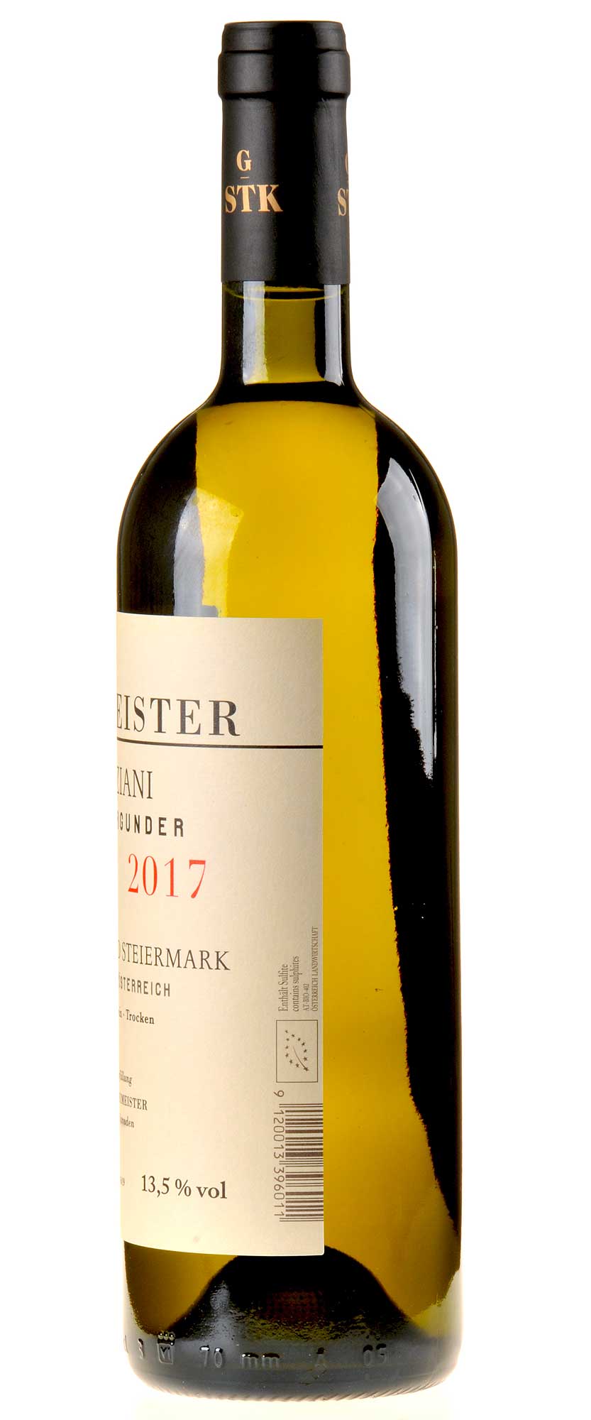 Neumeister Grauburgunder Ried Saziani GSTK 2017 Rücketikette