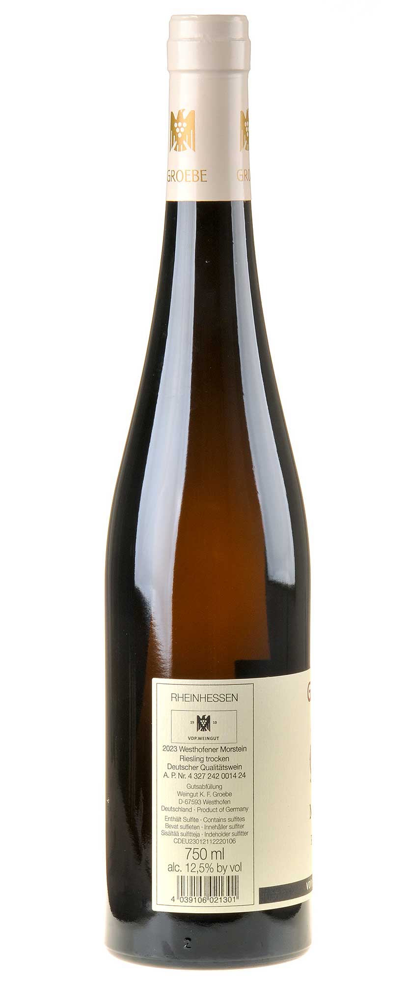 Bild K.F. Groebe Riesling Morstein Großes Gewächs 2023 Rücketikett