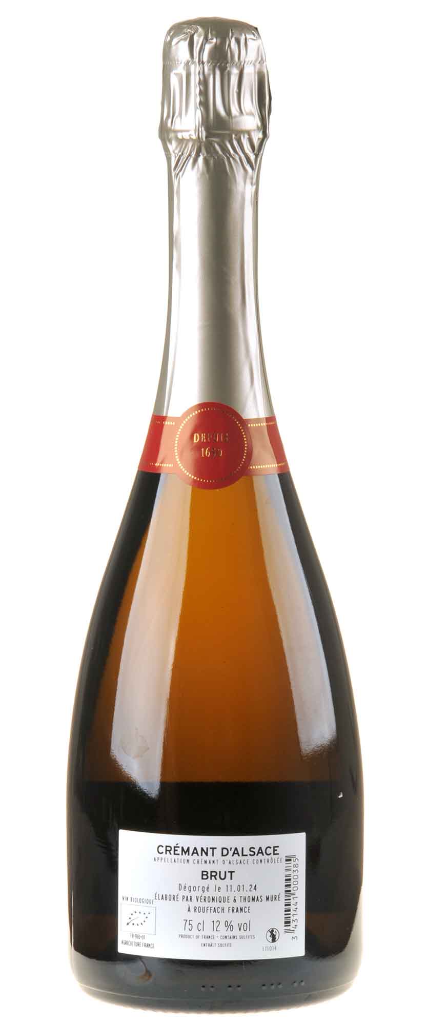 Domaine Muré - Domaine Clos St Landelin Crémant d'Alsace Prestige Bio Rücketikett