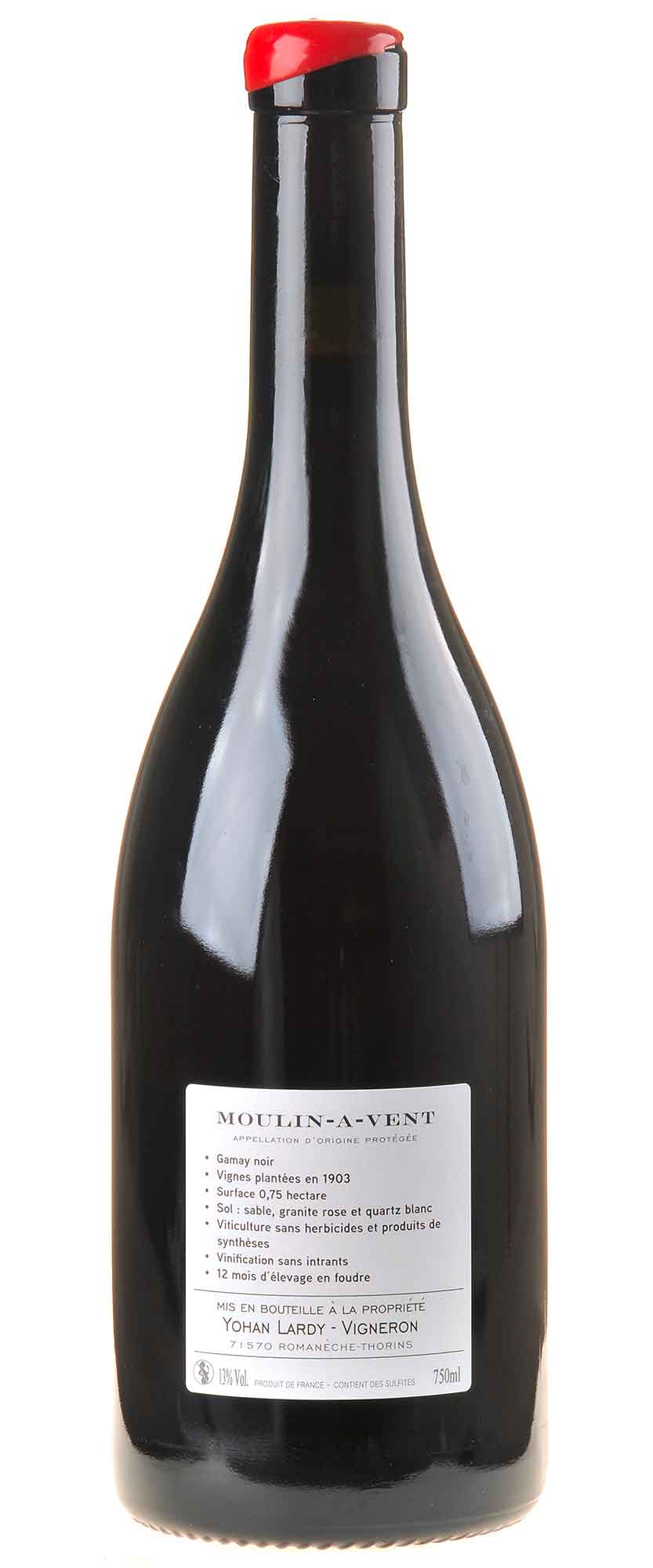 Yohan Lardy Moulin a Vent Vieille vigne de 1903 2021 Rücketikett