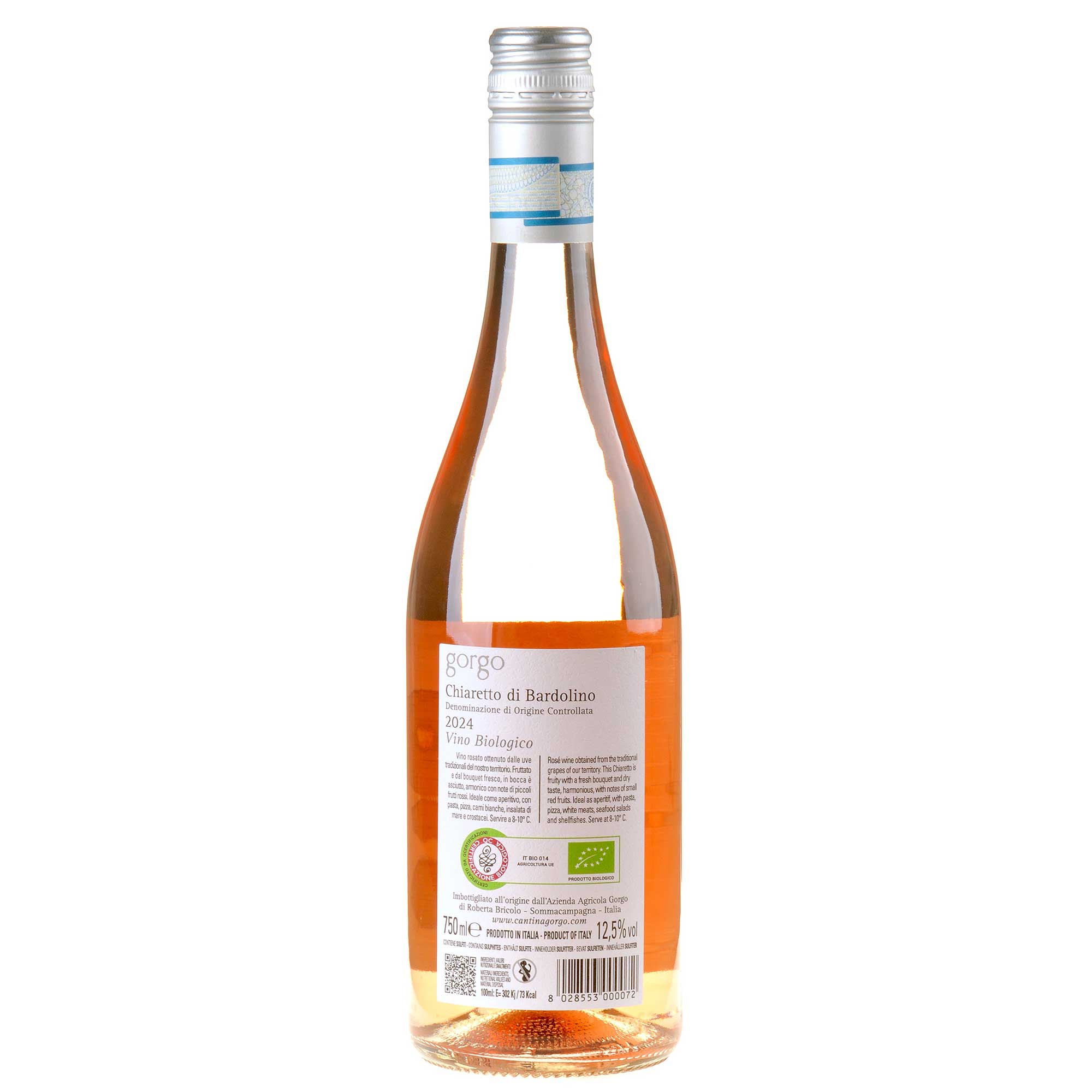 Gorgo Chiaretto di Bardolino Bio 2024 Rücketikett