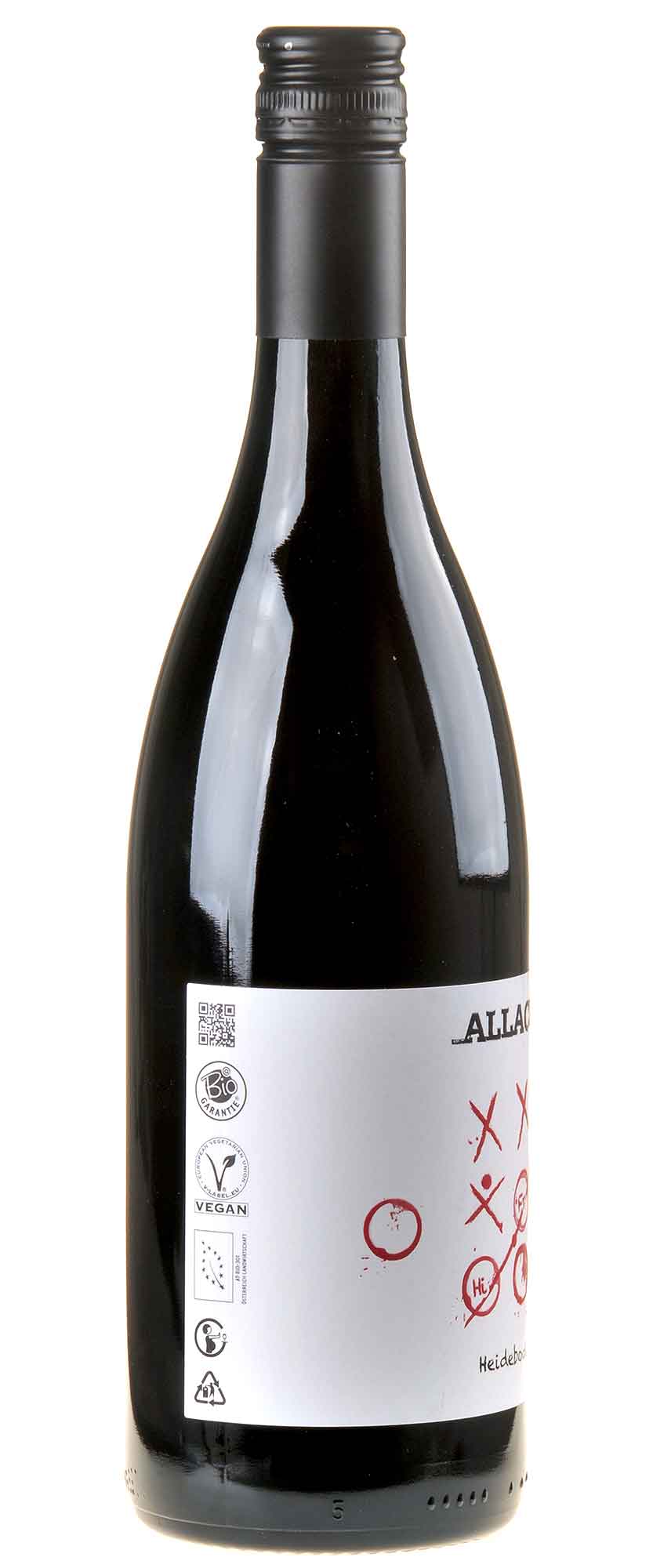 Winzerhof Allacher Heideboden Rot trocken Bio 2021 Seitenetikett