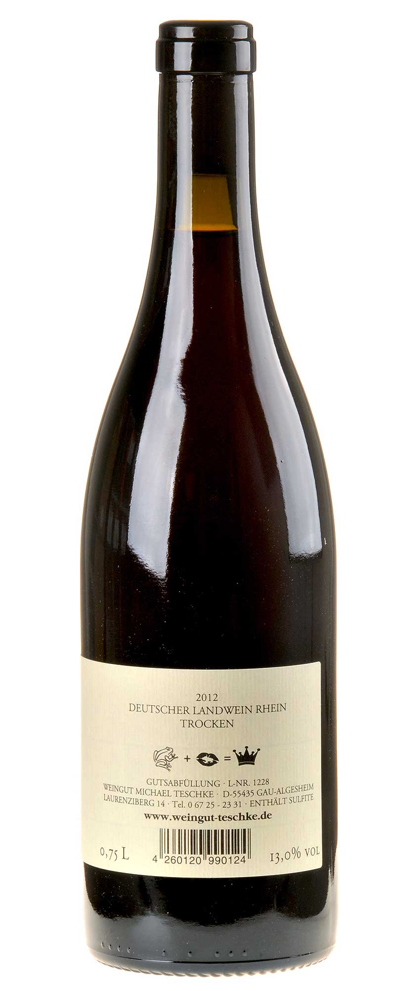 Michael Teschke Spätburgunder Wilde Gans 2012 Rücketikett