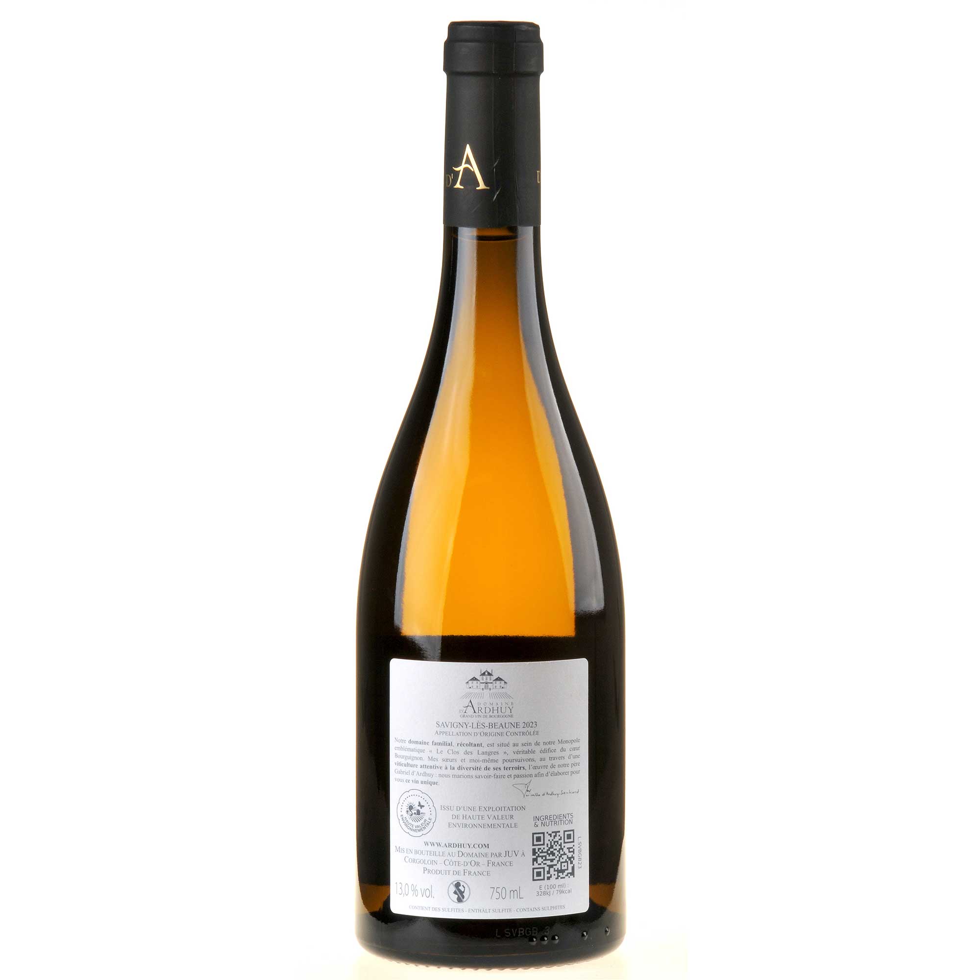 Domaine d'Ardhuy Savigny-lès-Beaune Blanc Clos des Godeaux 2023 Rücketikett