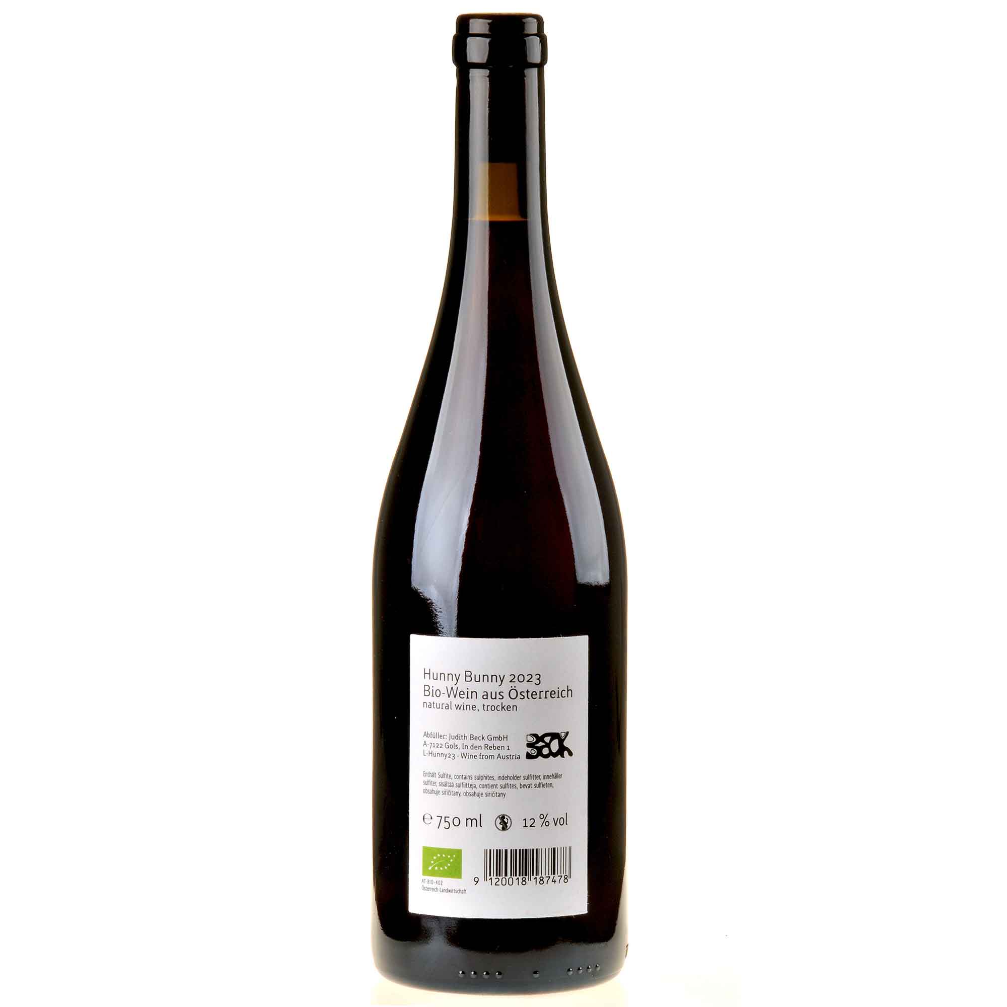 Judith Beck Hunny Bunny bio 2023 Rücketikett