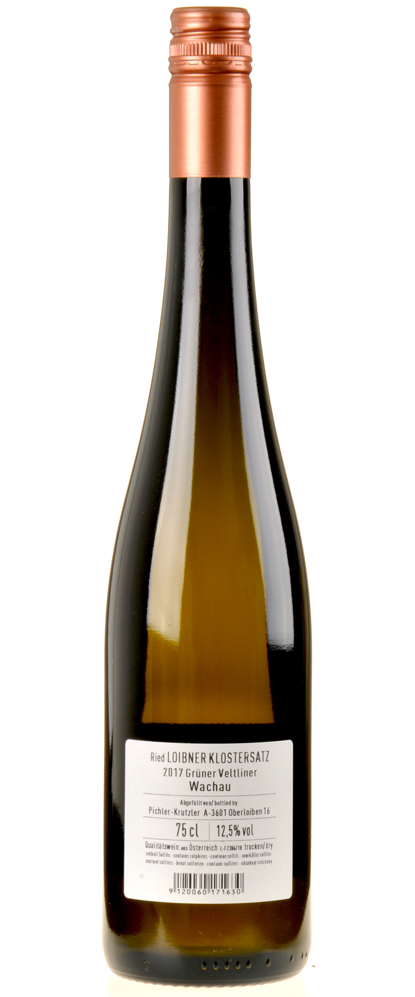 Weingut Pichler-Krutzler Grüner Veltliner Klostersatz 2017 Rücketikette