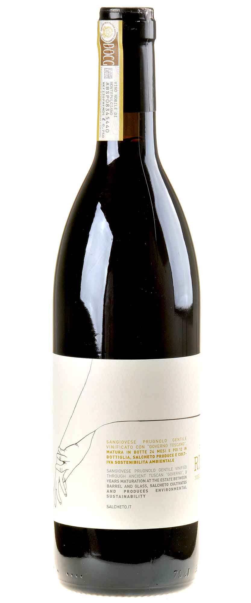 Salcheto Vino Nobile di Montepulciano Riserva Bio 2016 Seitenetikett