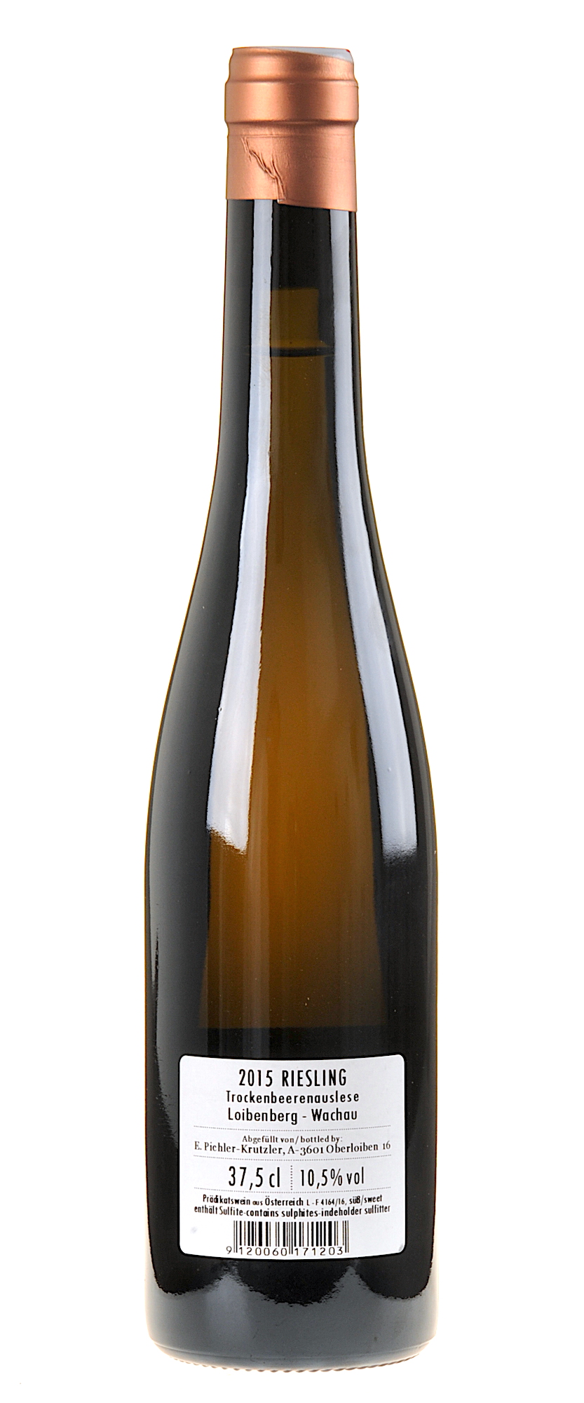 Weingut Pichler-Krutzler Riesling Trockenbeerenauslese 2015 Rücketikette