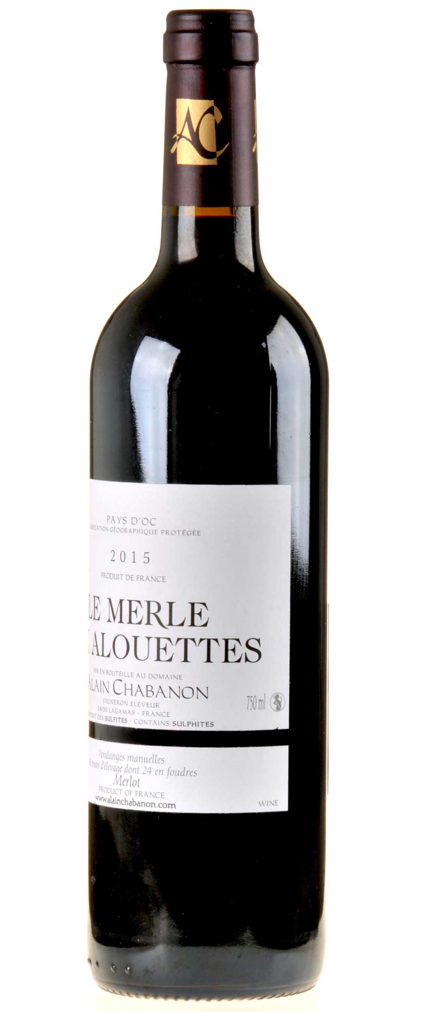 Domaine Alain Chabanon Le Merle aux Alouettes 2015 rechts