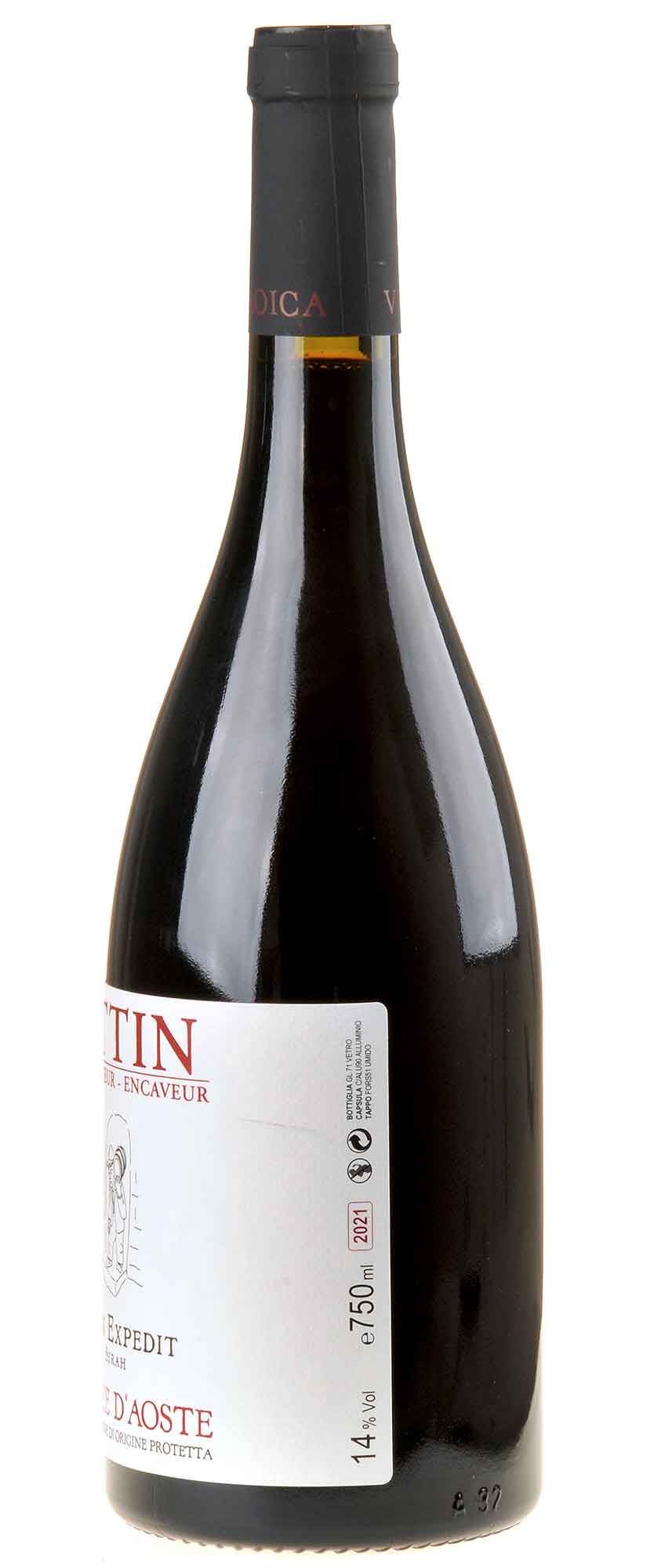 Elio Ottin Syrah Non Expedit Vallee d'Aoste 2021 Rücketikett