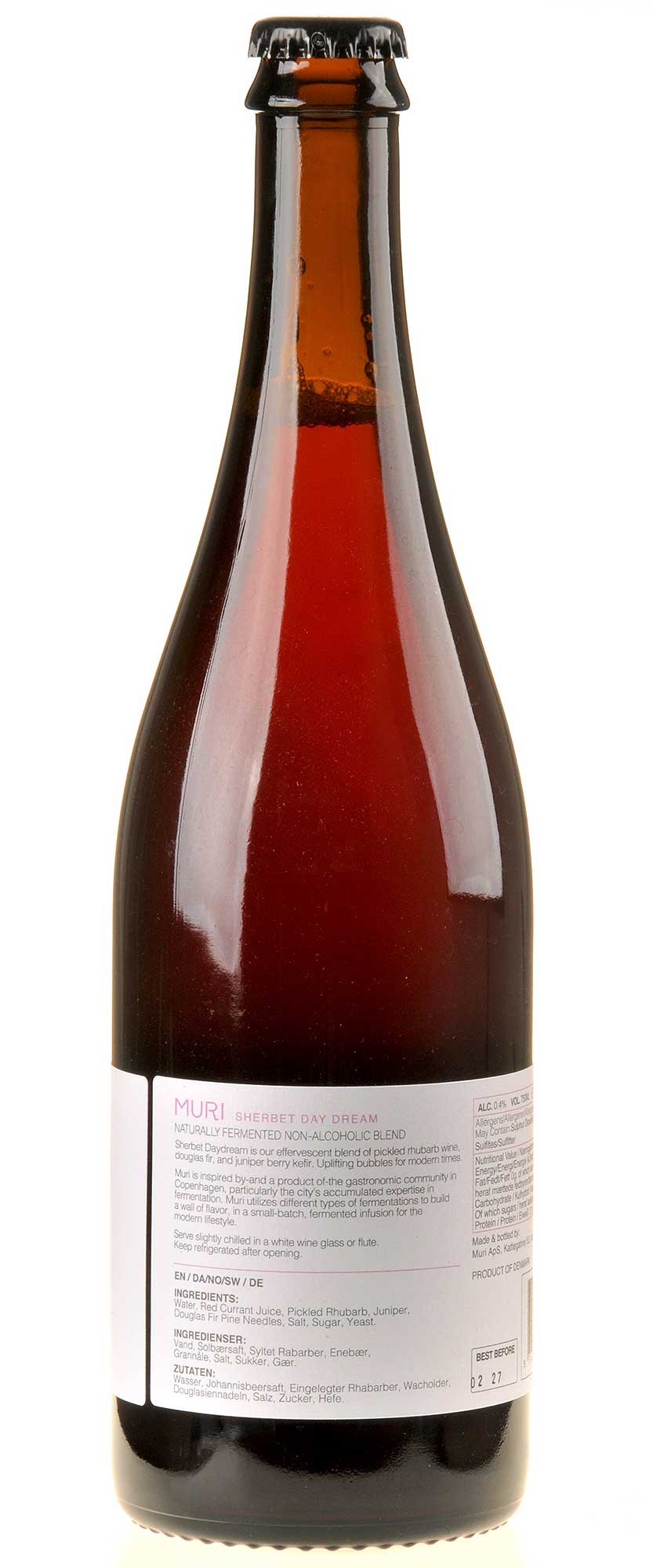 Muri Sherbet Daydream Sparkling Seitenetikett