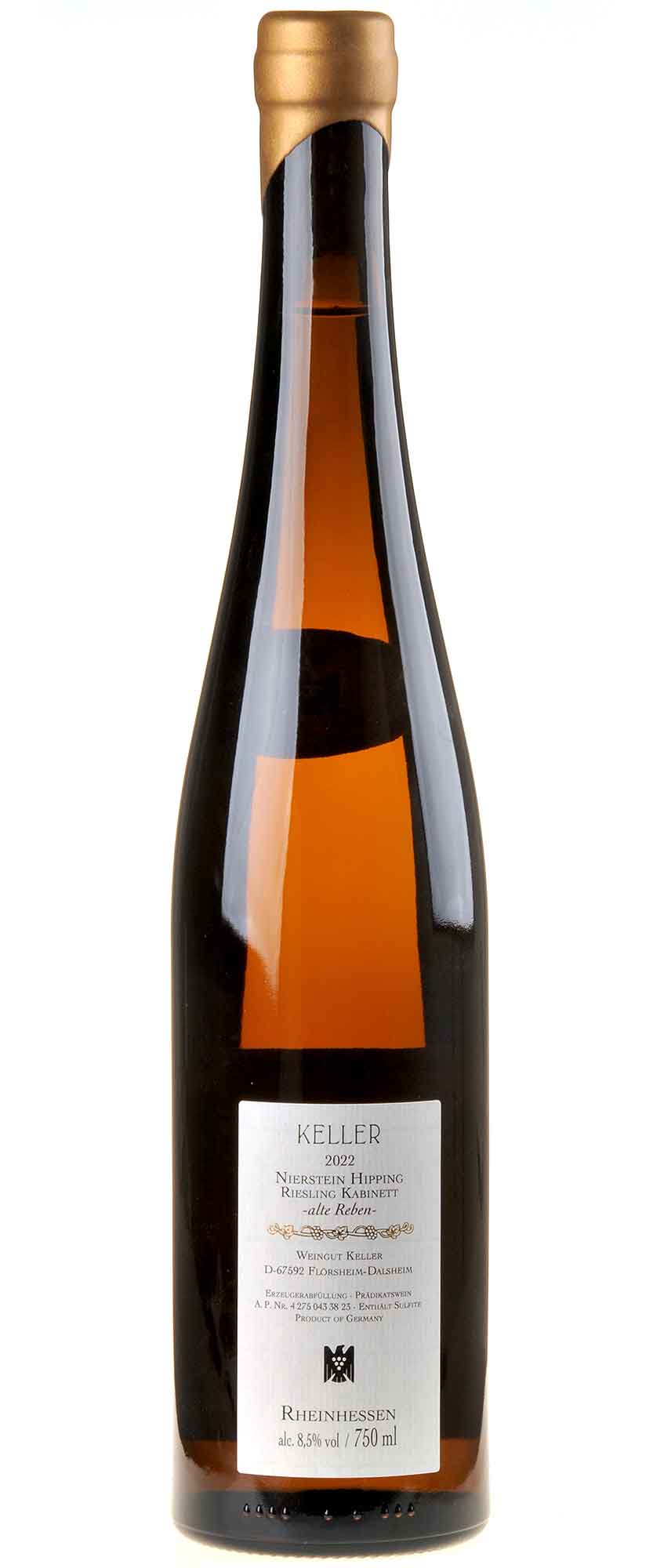 Klaus Peter Keller Riesling Hipping Kabinett 2022 - Versteigerung Rücketikett